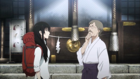 Sakurako with priest