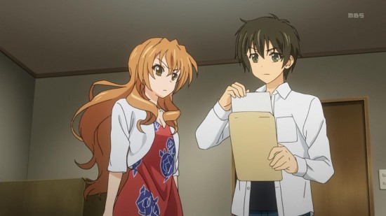 Kouko and Banri stealing forms