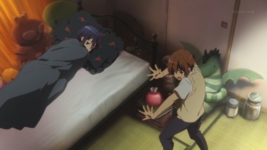 Yuuta tries to wake Rikka