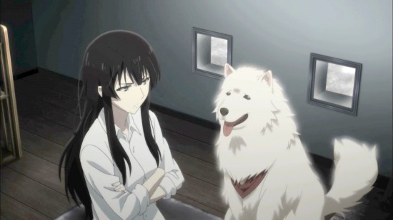 Sakurako with dog
